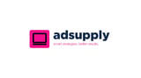 AdSupply logo with magenta monitor icon and tagline smart strategies, better results